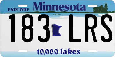 MN license plate 183LRS