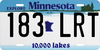 MN license plate 183LRT