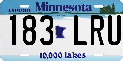 MN license plate 183LRU