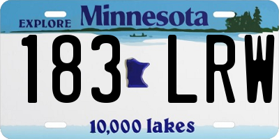 MN license plate 183LRW