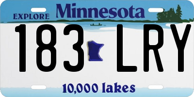MN license plate 183LRY