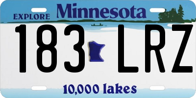 MN license plate 183LRZ