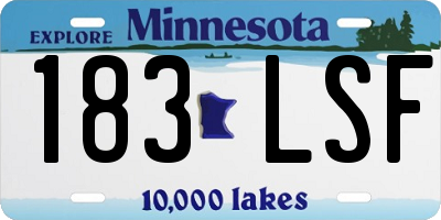 MN license plate 183LSF