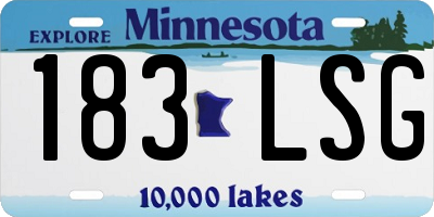 MN license plate 183LSG