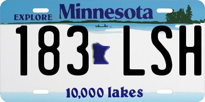 MN license plate 183LSH