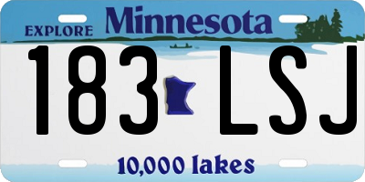 MN license plate 183LSJ