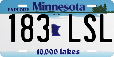 MN license plate 183LSL