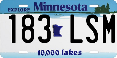MN license plate 183LSM