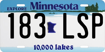 MN license plate 183LSP
