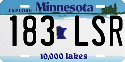 MN license plate 183LSR