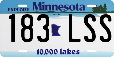 MN license plate 183LSS