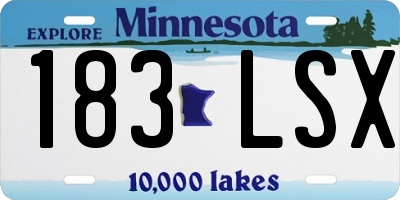 MN license plate 183LSX