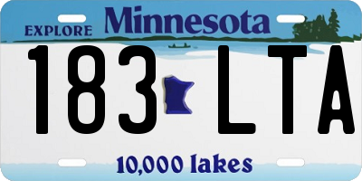 MN license plate 183LTA