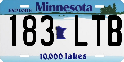 MN license plate 183LTB
