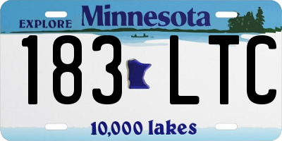 MN license plate 183LTC