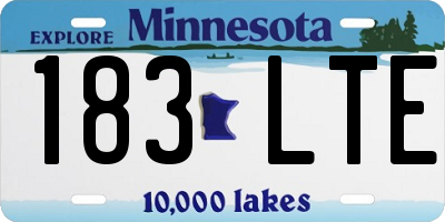 MN license plate 183LTE