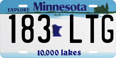 MN license plate 183LTG