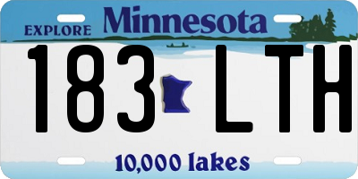 MN license plate 183LTH