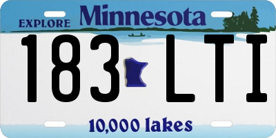 MN license plate 183LTI