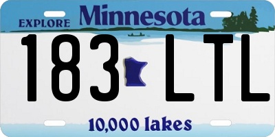 MN license plate 183LTL