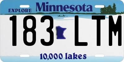 MN license plate 183LTM
