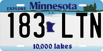 MN license plate 183LTN