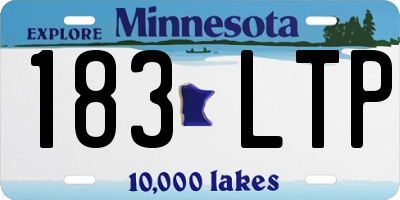 MN license plate 183LTP