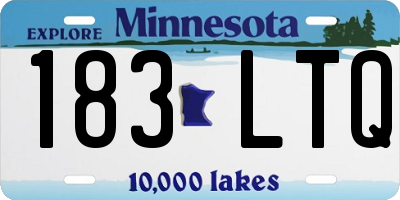 MN license plate 183LTQ