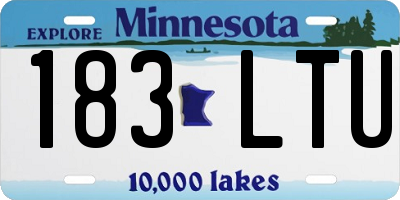 MN license plate 183LTU