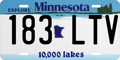 MN license plate 183LTV