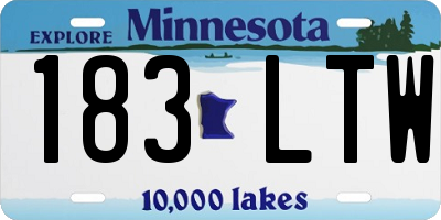 MN license plate 183LTW
