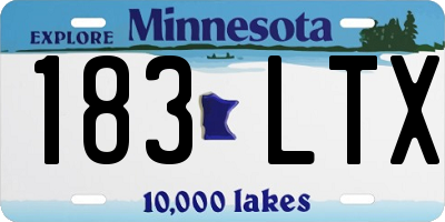 MN license plate 183LTX
