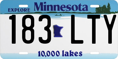 MN license plate 183LTY