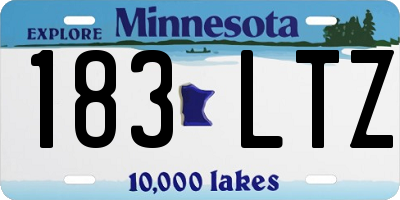 MN license plate 183LTZ