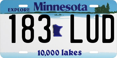 MN license plate 183LUD