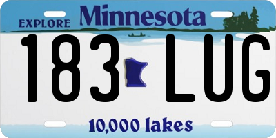 MN license plate 183LUG