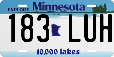 MN license plate 183LUH