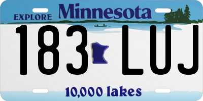 MN license plate 183LUJ