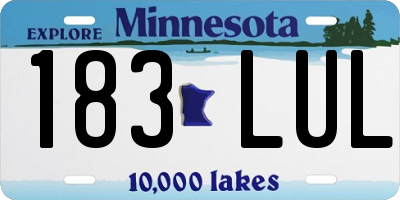 MN license plate 183LUL