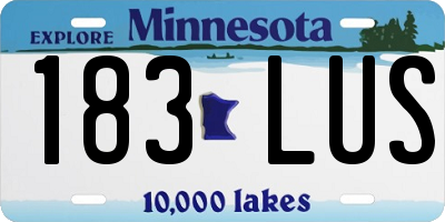 MN license plate 183LUS