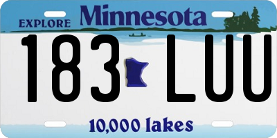 MN license plate 183LUU