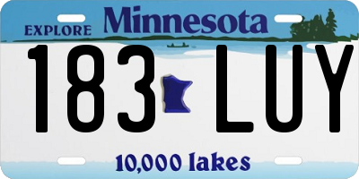 MN license plate 183LUY