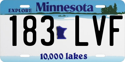 MN license plate 183LVF
