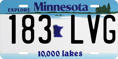 MN license plate 183LVG