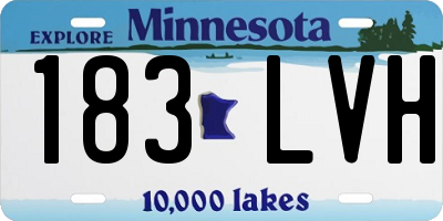 MN license plate 183LVH
