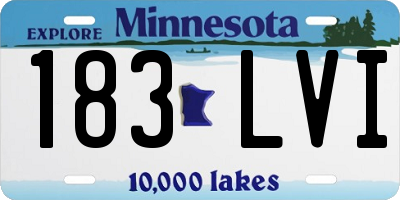 MN license plate 183LVI
