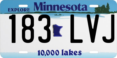 MN license plate 183LVJ