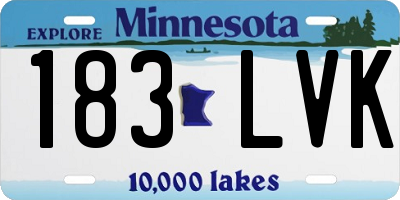 MN license plate 183LVK