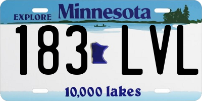 MN license plate 183LVL
