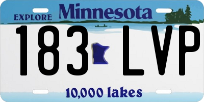 MN license plate 183LVP